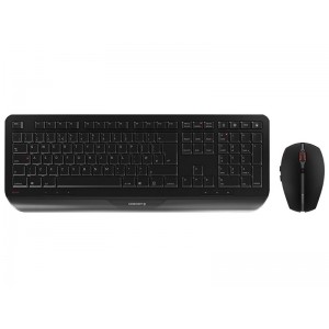 Tipkovnica in miška Cherry Gentix Desktop Wireless, črni, USB, UK SLO g. (JD-7000GB-2)