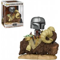 FUNKO POP DELUXE: THE MANDALORIAN - MANDO ON BANTHA W/CHILD IN BAG