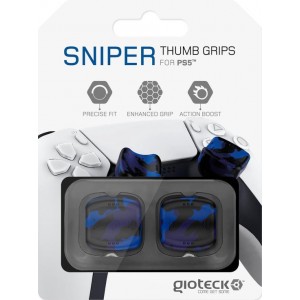 GIOTECK THUMB GRIPS SNIPER za PS5 - maskirno modre barve