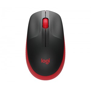 Miška Logitech M190 Wireless, rdeča (910-005908)