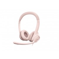 Slušalke Logitech H390, roza, USB (981-001281)
