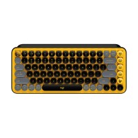 Tipkovnica Logitech POP Keys z EMOJI, mehanska, rumena, SLO g. (920-010735)