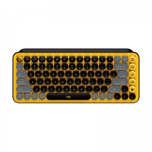 Tipkovnica Logitech POP Keys z EMOJI, mehanska, rumena, SLO g. (920-010735)